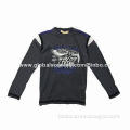 Boys' Long Sleeves Casual T-shirt (Cotton, Printed and Embroidery), Customized Colors Welcomed